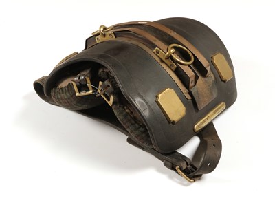 Lot 512 - Antique horse harness, consisting of a leather horse harness with hames, bridle, breaching and saddle