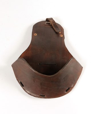Lot 579 - Very rare Dutch cavalry leather helmet wearer, hereby a Dutch M34 combat Helmet