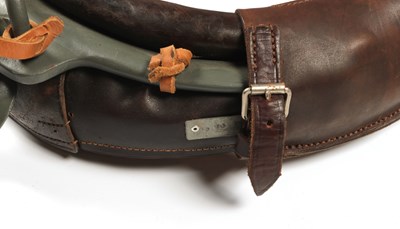 Lot 601 - Military adjustable leather and metal horse collar harness