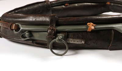 Lot 601 - Military adjustable leather and metal horse collar harness