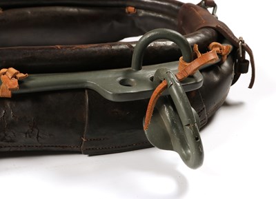 Lot 601 - Military adjustable leather and metal horse collar harness