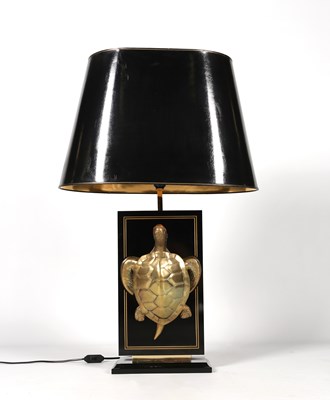 Lot 1287 - A French Brass Macouba Turtle Lamp