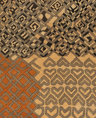 Lot 642 - Kuba raffia textielpaneel, Democratische Republiek Congo.