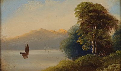 Lot 485 - Italiaans alpenzicht met bergmeer