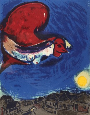 Lot 331 - Marc Chagall (1887-1985) - Le Coq Rouge 1950 (Kleurenlitho)