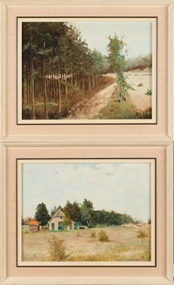Lot 457 - Hollandse school - Lot met 2 Olieverf schilderijen