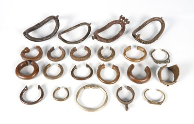 Lot 1142 - Africa - Lot of 23 bracelets and a terracotta pot