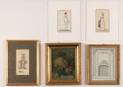 Lot 207 - Lot met 5 kunstwerken