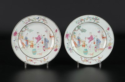 Lot 1171 - China - Two 18th century Famille Rose Plates