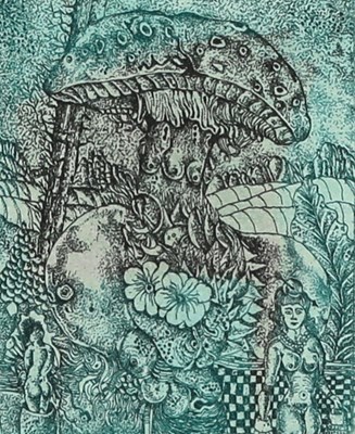 Lot 374 - Lot met 2 Etsen - Ab Steenvoorden (1933-2010) en Anita Meuters