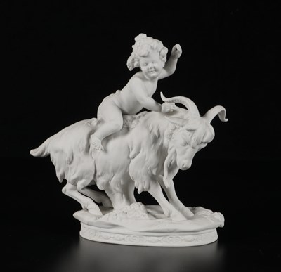 Lot 7 - 19TH/20TH CENTURY BISQUE PORCELAIN STATUE