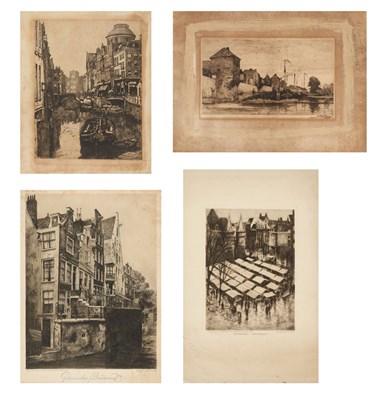 Lot 125 - Dirk Harting (1884 - 1970) - Grimmessesluis Amsterdam 1921