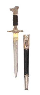 Lot 58 - GERMAN IMPERIAL BOAR'S HEAD HUNTING DAGGER