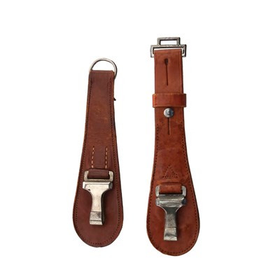 Lot 182 - 2X WW2 LEATHER BELT HANGERS