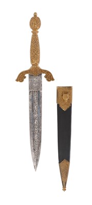 Lot 59 - A VERY FINE SPANISH HUNTING DAGGER, DATED 1876.