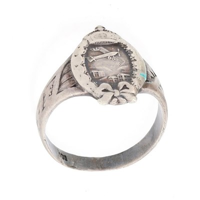 Lot 13 - WWI SILVER FIGHTER PILOT RING