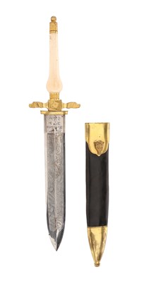 Lot 57 - A VERY FINE SPANISH SPORTING PLUG BAYONET DATED 1850.