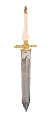 Lot 57 - A VERY FINE SPANISH SPORTING PLUG BAYONET DATED 1850.
