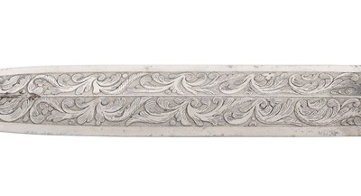 Lot 57 - A VERY FINE SPANISH SPORTING PLUG BAYONET DATED 1850.