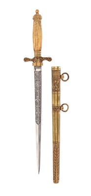 Lot 130 - RARE AUSTRO-HUNGARIAN NAVAL OFFICER'S DAGGER, M1849