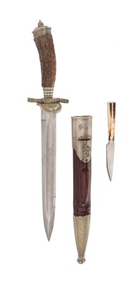 Lot 105 - GERMAN HUNTING HANGER (HIRSCHFÄNGER), CA 1921-1933.